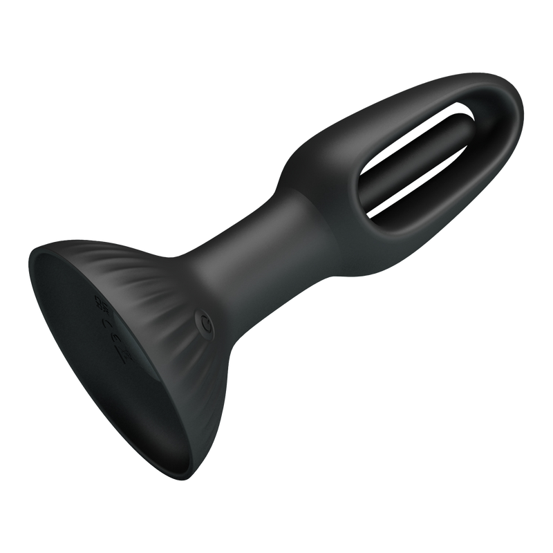 Pretty Love - Hubert - Vibrerende Buttplug - Anaal Vibrator - Met Wiebelend Tongetje - Zwart