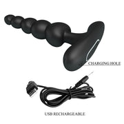 Pretty Love - Corban - Anale Kralen Vibrator - Zwart