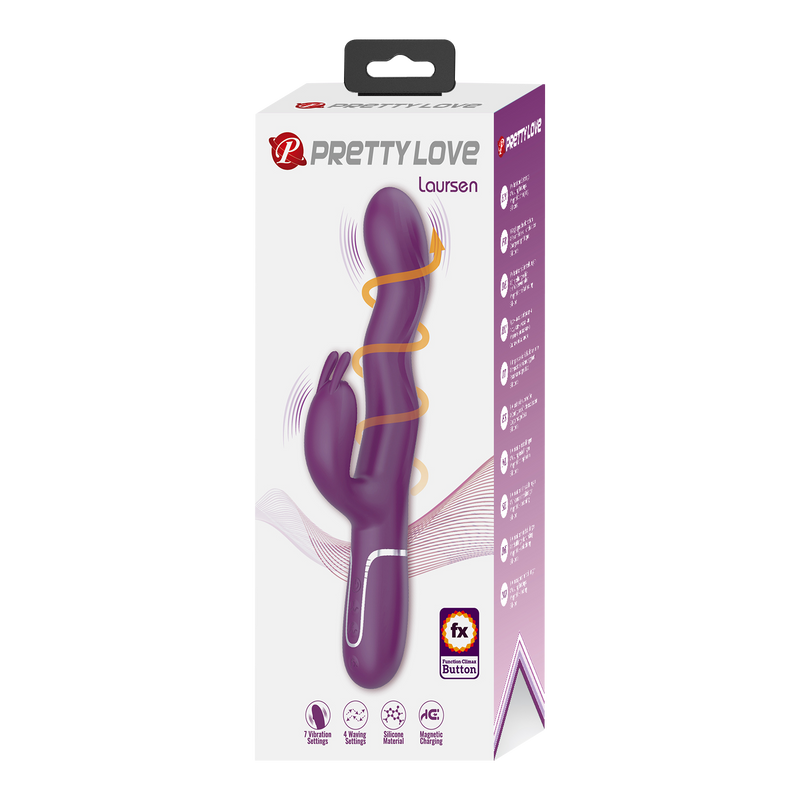 Pretty Love - Laurens - Rabbit Vibrator met Climax Button - Paars