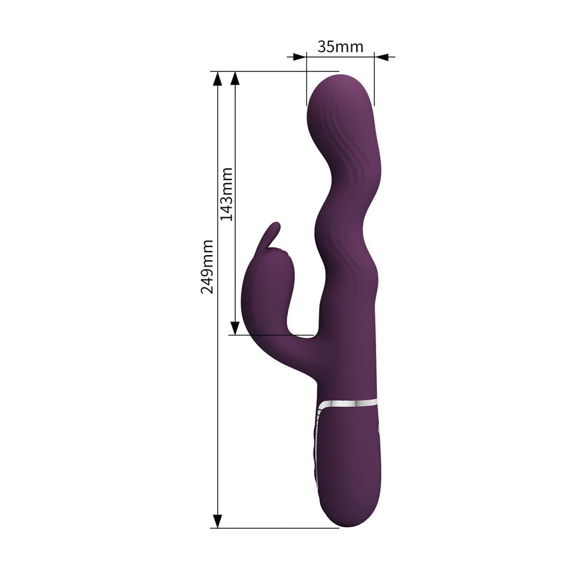 Pretty Love - Laurens - Rabbit Vibrator met Climax Button - Paars