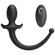 Mr. Play - Super Power - Vibrerende Hondenstaart Buttplug met Afstandsbediening - Zwart