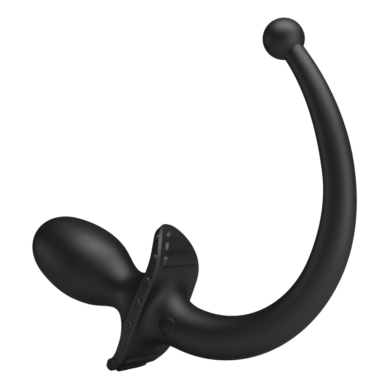 Mr. Play - Super Power - Vibrerende Hondenstaart Buttplug met Afstandsbediening - Zwart