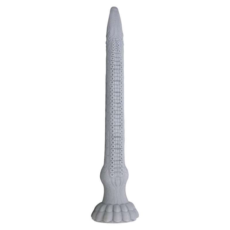 Power Monsters - Basilisk - Taps Toelopende Fantasie Dildo - Grijs