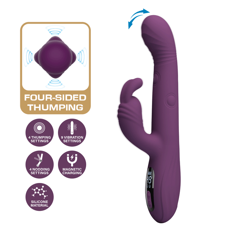 Pretty Love - Dee - Rabbit Vibrator met LED Display - Paars