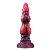 Power Monsters - Savage BeastLord - Monster Dildo - 24 cm - Oranje/Rood/Goud