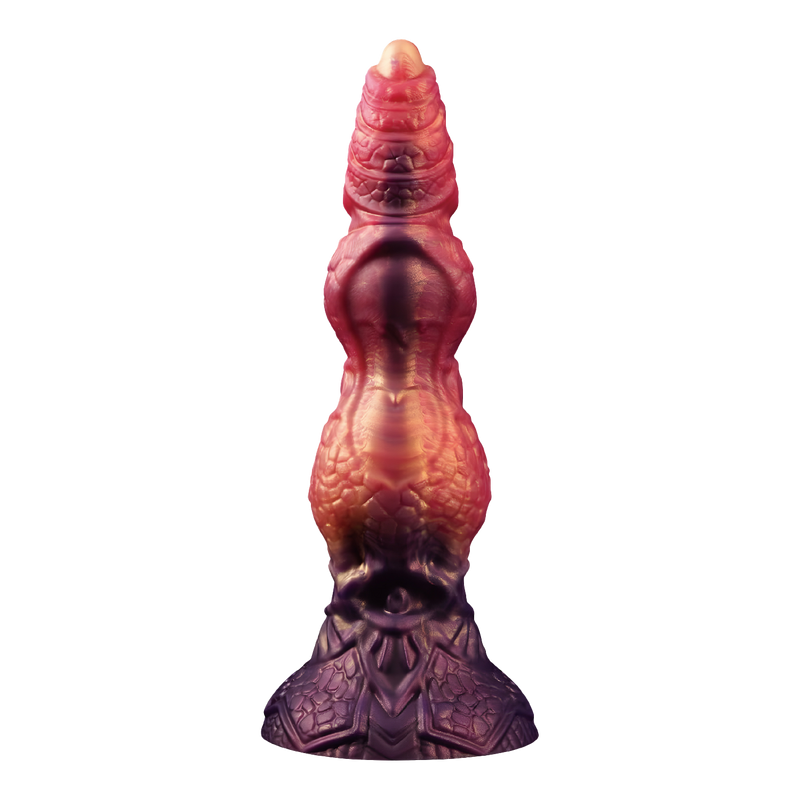 Power Monsters - Savage BeastLord - Monster Dildo - 24 cm - Oranje/Rood/Goud