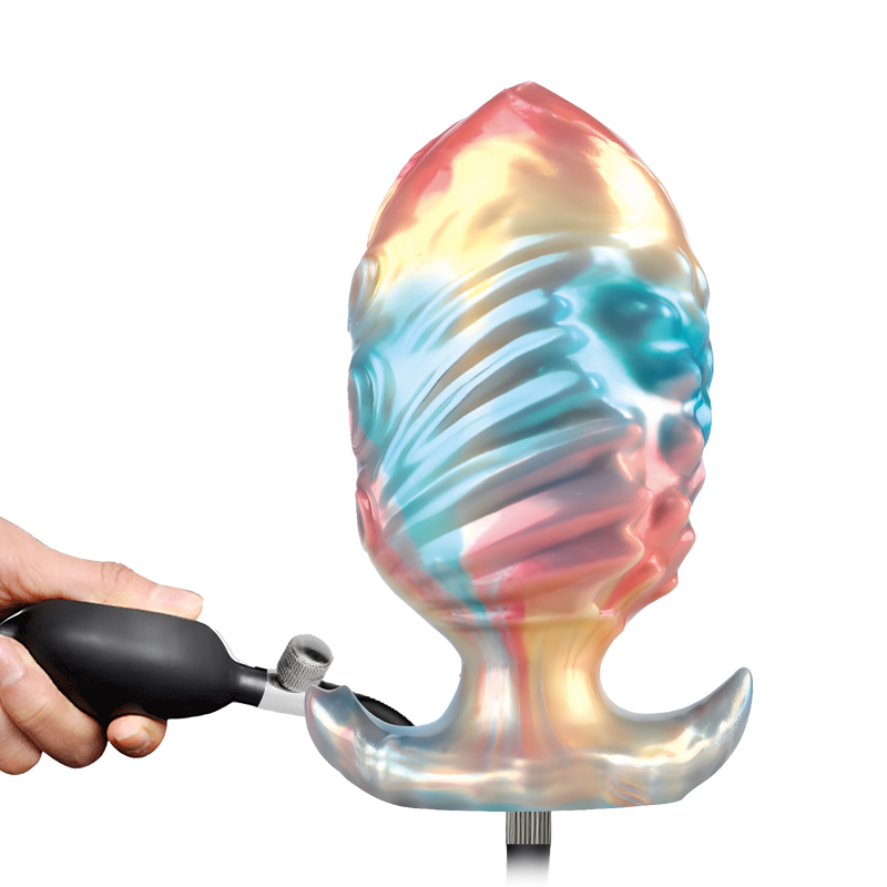 Power Monsters - Ebon Leviathan - Opblaasbare Buttplug - 18 cm - Multicolour