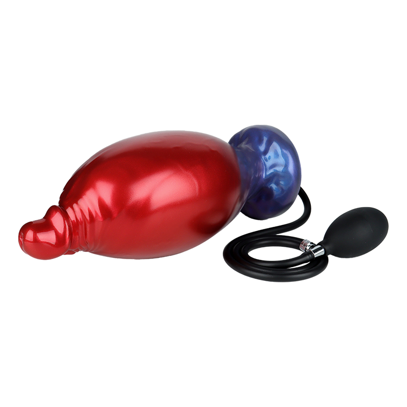 Power Monsters - Shadow Behemoth - Opblaasbare Monster Dildo - 22 cm - Rood/Blauw