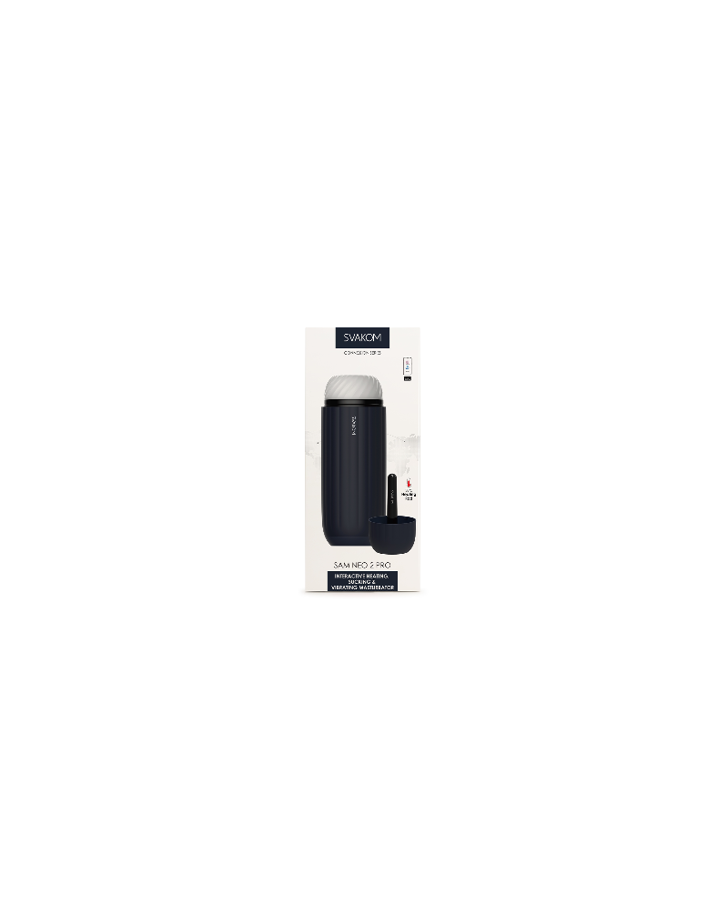 Svakom - Sam Neo Pro Connexion Series - Interactieve Masturbator - Met Verwarmingsfunctie - Blauw