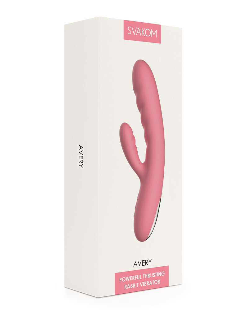 Svakom - Avery - Stotende Rabbit Vibrator - Strawberry Pink