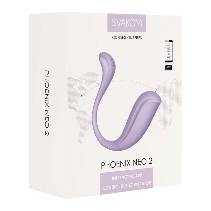 Svakom - Phoenix Neo 2 Interactieve Bullet Vibrator - App Control - Lila