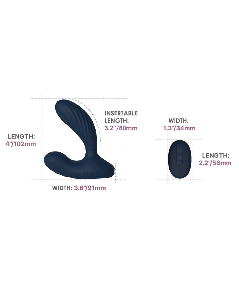 Svakom - Connexion Series Vick Neo 2 - Prostaat Vibrator - App Control - Donkerblauw