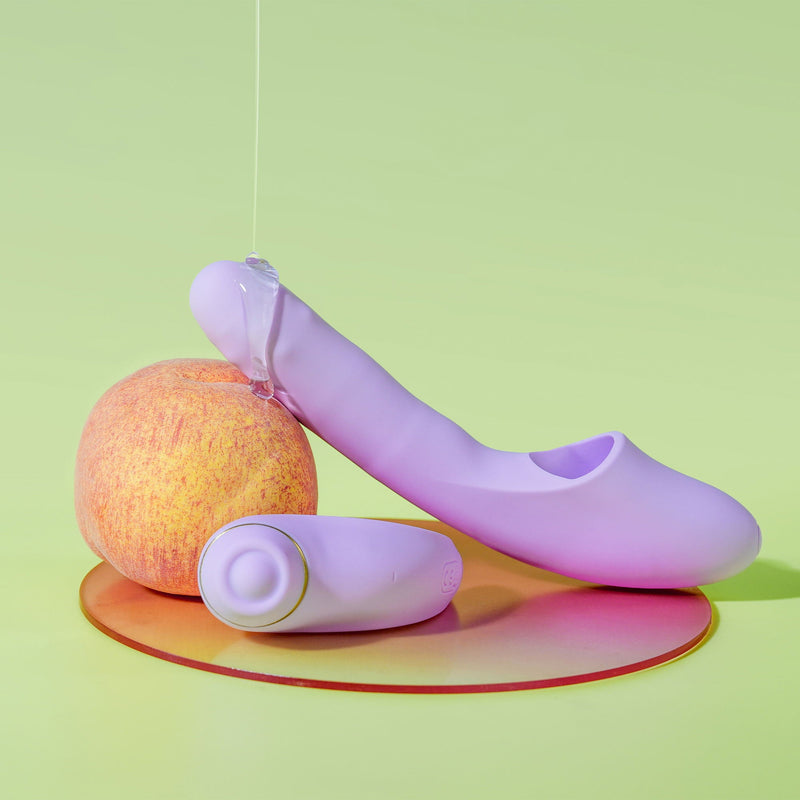 Svakom - DuoGlow – Stotende en Roterende Kralen Vibrator met Pulserende`Stimulator – Lila