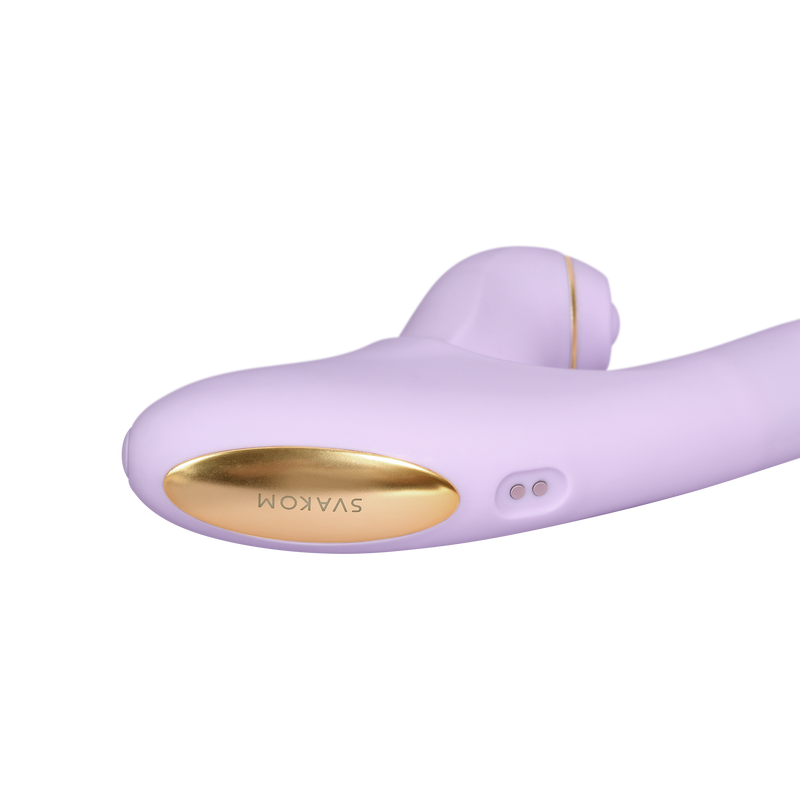Svakom - DuoGlow – Stotende en Roterende Kralen Vibrator met Pulserende`Stimulator – Lila