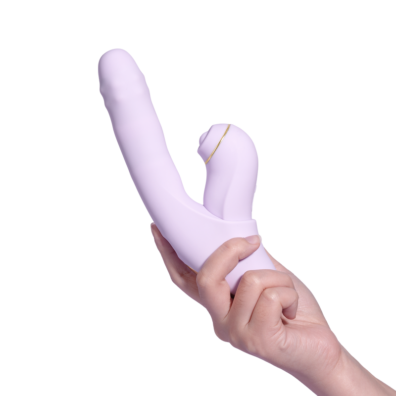 Svakom - DuoGlow – Stotende en Roterende Kralen Vibrator met Pulserende`Stimulator – Lila