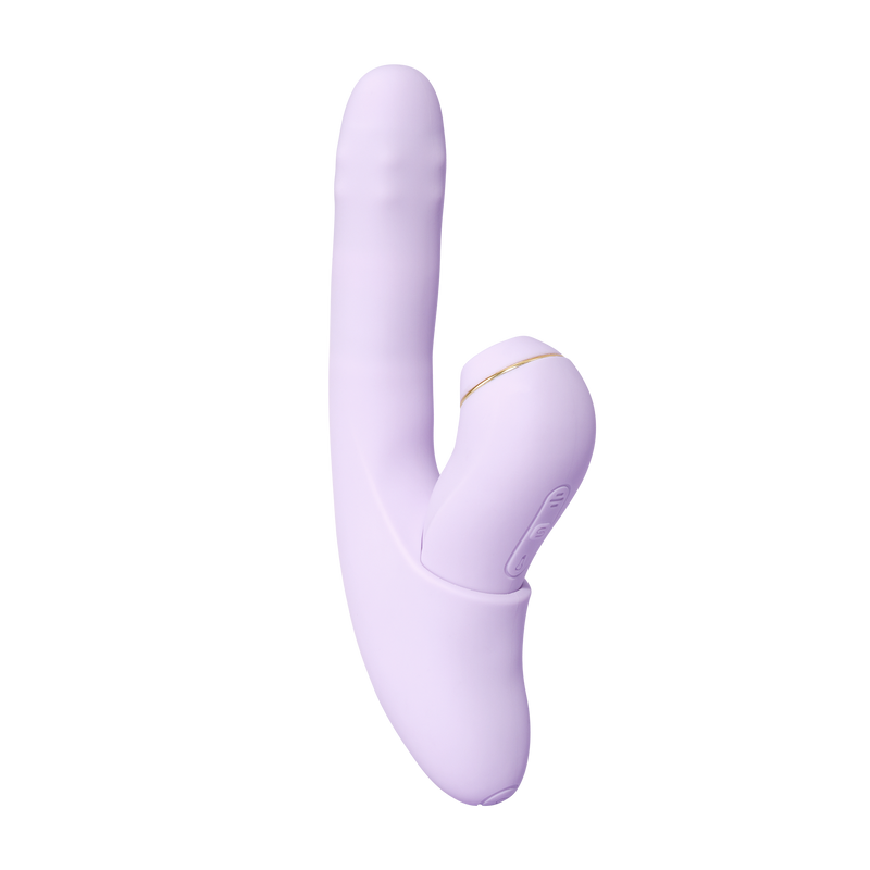 Svakom - DuoGlow – Stotende en Roterende Kralen Vibrator met Pulserende`Stimulator – Lila