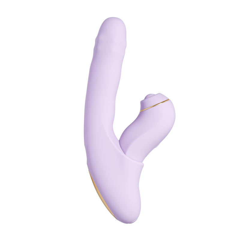 Svakom - DuoGlow – Stotende en Roterende Kralen Vibrator met Pulserende`Stimulator – Lila