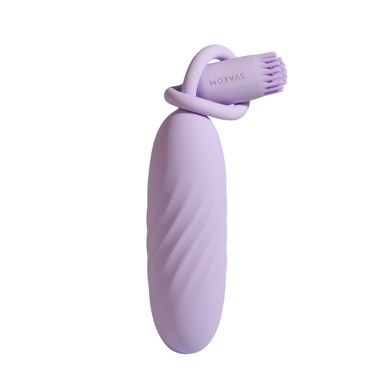 Svakom - Plume - Bullet Vibrator met Flexibel Clitoris Kwastje - Pastel Lilac