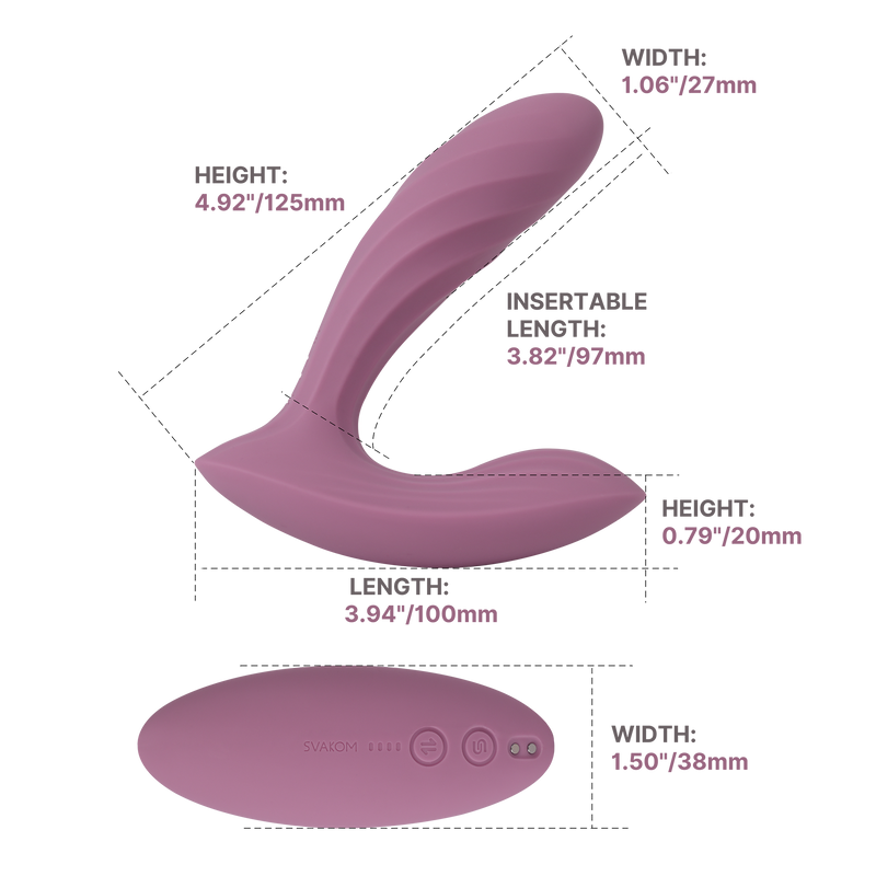 Svakom - Erica Plus - Stotende Panty Vibrator Met App Control - Twee Motoren - Lichtroze