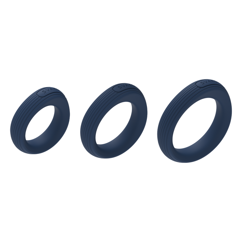 Svakom - Triooo - Penisringen Set - Blauw