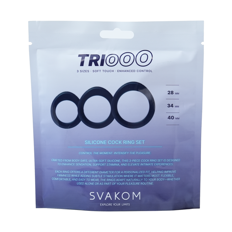 Svakom - Triooo - Penisringen Set - Blauw