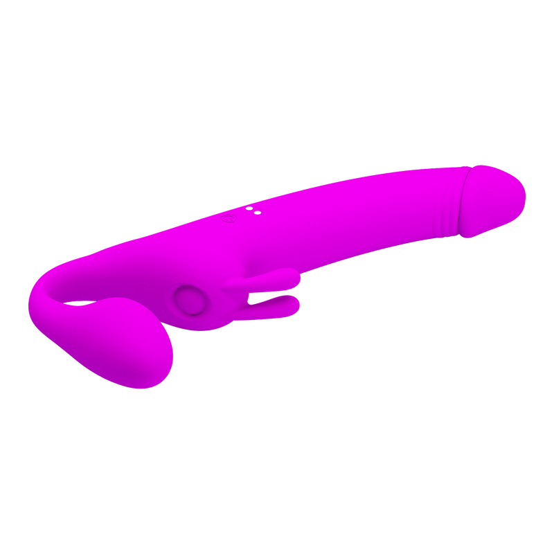 Pretty Love - Zanini - Vibrerende Strapless Strap-On - Diep Roze