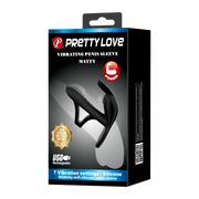 Pretty Love - Matty - Vibrerende Penis Sleeve - Zwart