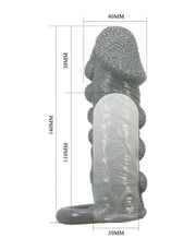 Pretty Love - Faylen - Realistische Penis Sleeve - Donkergrijs
