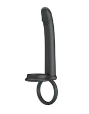 Pretty Love - Moses - Dildo met Cockring en Scrotumring - Zwart