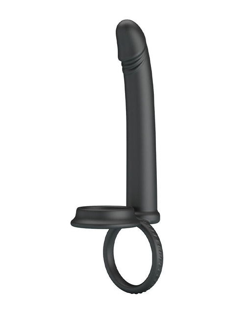 Pretty Love - Moses - Dildo met Cockring en Scrotumring - Zwart