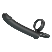 Pretty Love - Moses - Dildo met Cockring en Scrotumring - Zwart