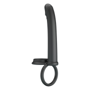 Pretty Love - Moses - Dildo met Cockring en Scrotumring - Zwart