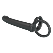 Pretty Love - Moses - Dildo met Cockring en Scrotumring - Zwart