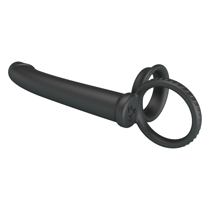 Pretty Love - Moses - Dildo met Cockring en Scrotumring - Zwart