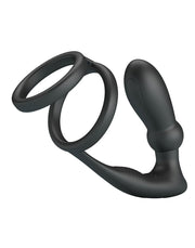 Pretty Love - Emoni - Cockring met Buttplug - Zwart