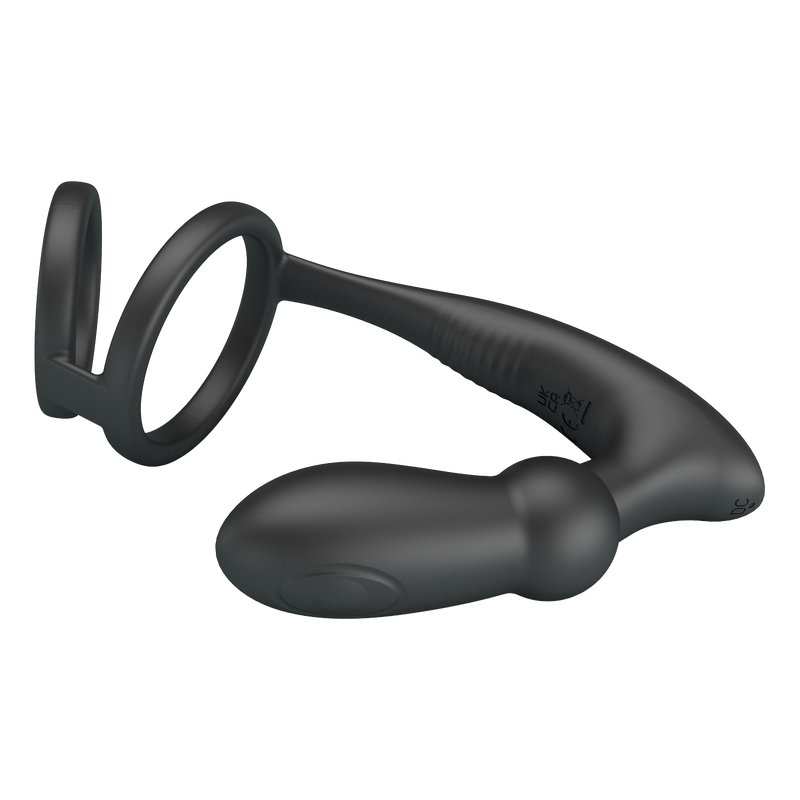 Pretty Love - Emoni - Cockring met Buttplug - Zwart