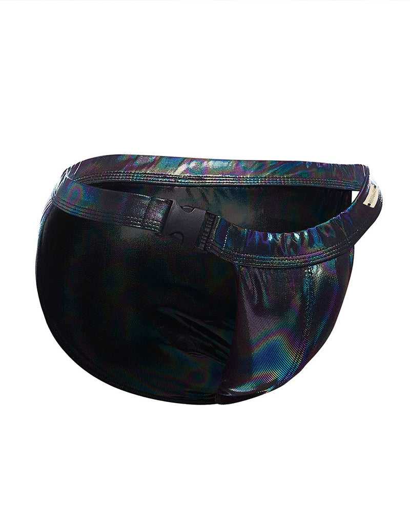 Cut4Men - Sexy Heren Slip - Zwart met Parelmoer Glans-Erotiekvoordeel.nl