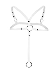 Cut4Men - C-Ring Gekruist Harnas - Tuigje - Wit