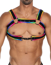 Cut4Men - Harnas - Tuigje - Neo - Zwart/Rainbow-Erotiekvoordeel.nl