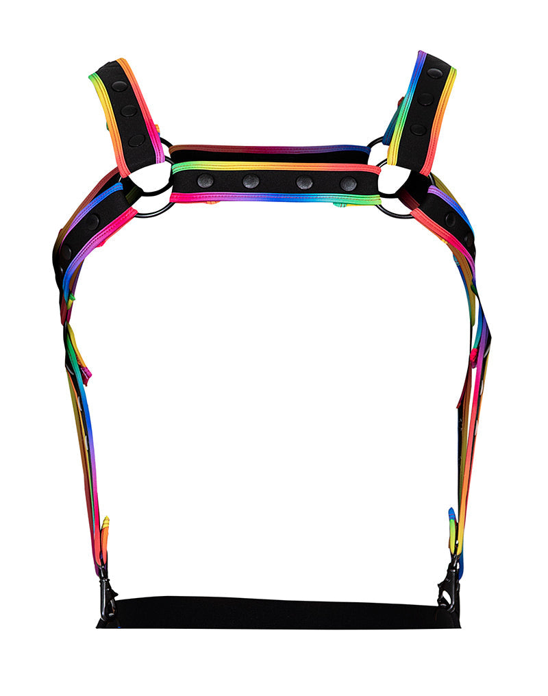 Cut4Men - Harnas - Tuigje - Neo - Zwart/Rainbow-Erotiekvoordeel.nl