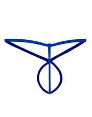 Cut4Men - Spandex Sexy Gekruiste Herenstring - Koningsblauw