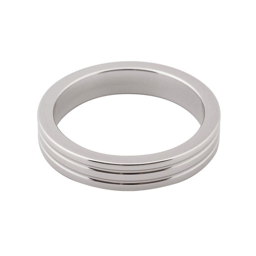 Kiotos - Cockring Met Groeven RVS - 10 mm breed