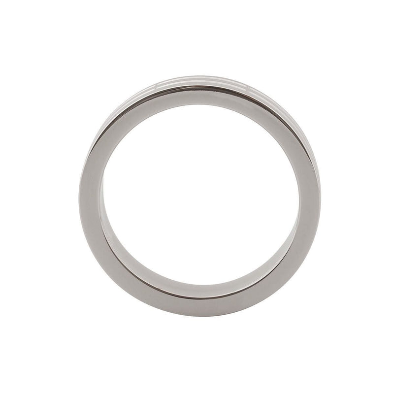 Kiotos - Cockring Met Groeven RVS - 10 mm breed