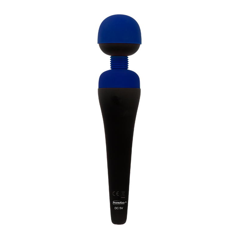 PalmPower - Recharge Wand Massager - Flexibele Kop - Blauw/Zwart