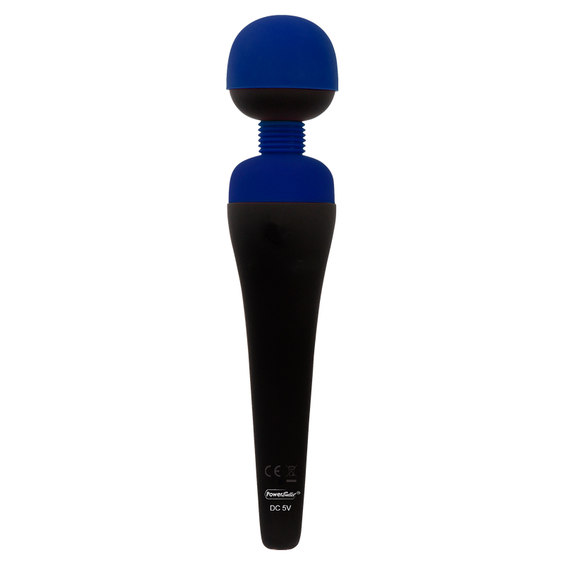 PalmPower - Recharge Wand Massager - Flexibele Kop - Blauw/Zwart