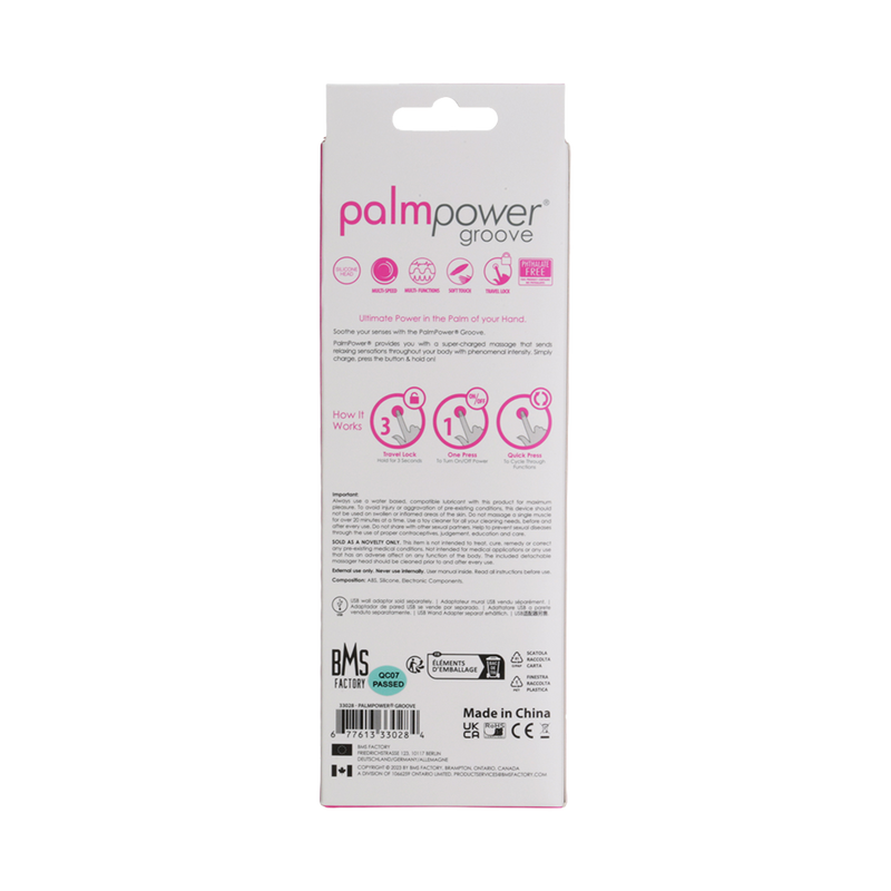 PalmPower - Groove - Mini Wand Massager - Roze