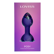 LOVISS - Posy - Garden Vibrerende Buttplug met Aafstandsbediening - Paars