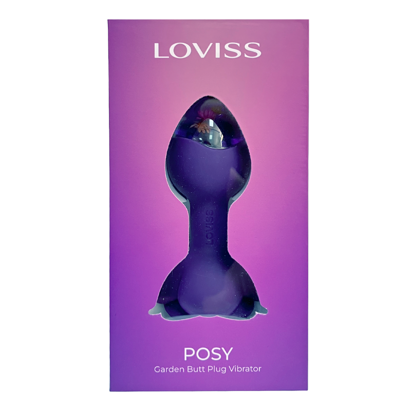 LOVISS - Posy - Garden Vibrerende Buttplug met Aafstandsbediening - Paars