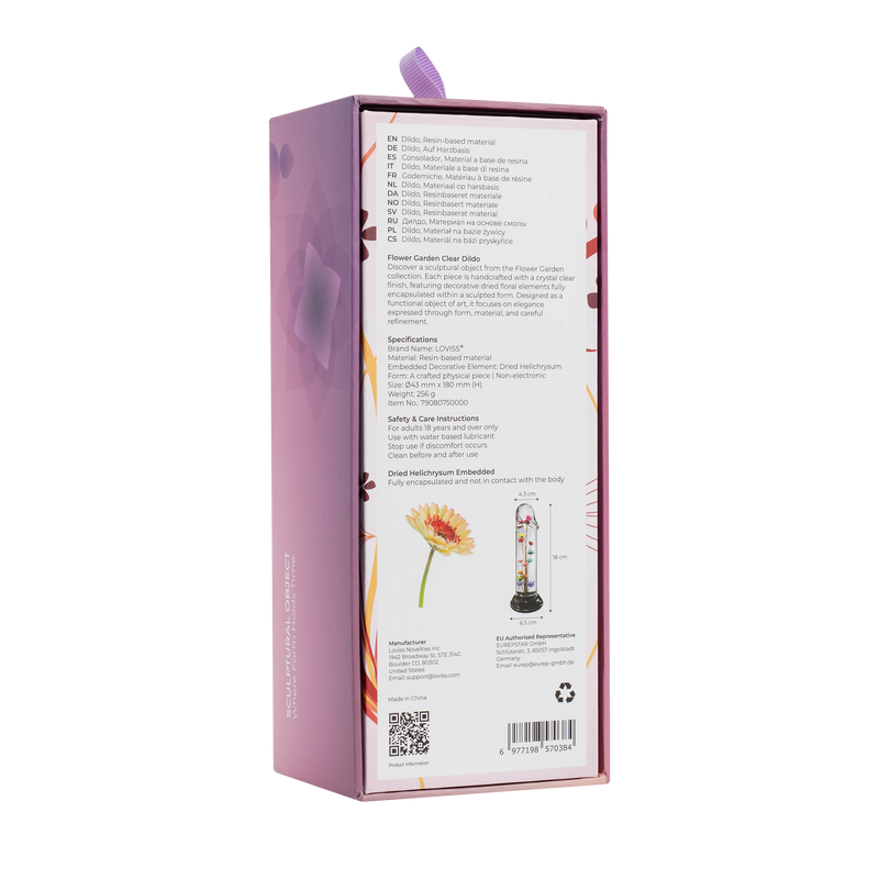 LOVISS - Helichrysum Garden Flower Dildo Smooth - Transparant