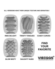 VIBEGGS - Twisty Tongues - Vibrerende Masturbatie Sleeve èn Vinger Vibrator - Wit